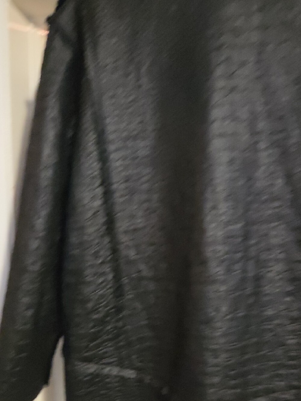 Joseph Ribkoff Black Textured Faux-Leather Jacket with Plush Collar - Picture 11 of 16